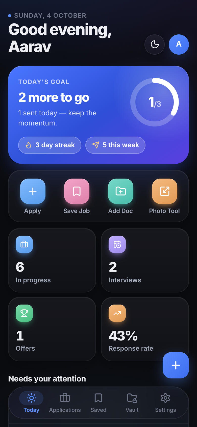 RoleDock — Today